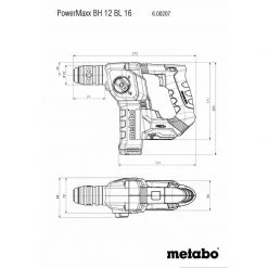Metabo 12V PowerMaxx 5/8" SDS-Plus Cordless Rotary Hammer 600207840 10 Metabo 12V PowerMaxx 5/8" SDS-Plus Cordless Rotary Hammer 600207840 -Ingersoll Rand Sales Shop 0020700m 01