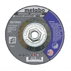 Metabo Type 27 Original Grinding 4-1/2" X 1/4" X 5/8"-11 Grinding Wheel 655726000