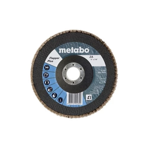 Metabo 6" Flapper Plus 60 Grit 7/8" T29 Fiberglass 629423000 1 Metabo 6" Flapper Plus 60 Grit 7/8" T29 Fiberglass 629423000