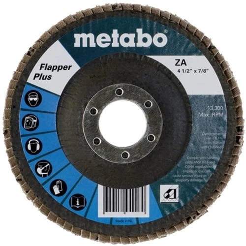 Metabo 4.5" Flapper Plus 80 Grit Type 27 629483000 1 Metabo 4.5" Flapper Plus 80 Grit Type 27 629483000