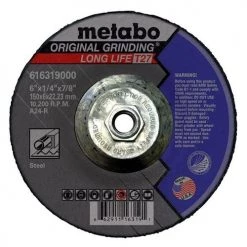 Metabo Longlife Original Grinding Wheel 9" x 1/4" x 5/8"-11, Type 27, A24R - 655784000