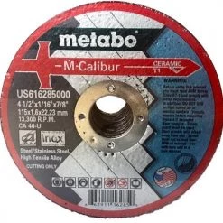 Metabo Type 1 M-Calibur CA46U 4-1/2" x 1/16" x 7/8" Cutting Wheel for Stainless Steel US616285000
