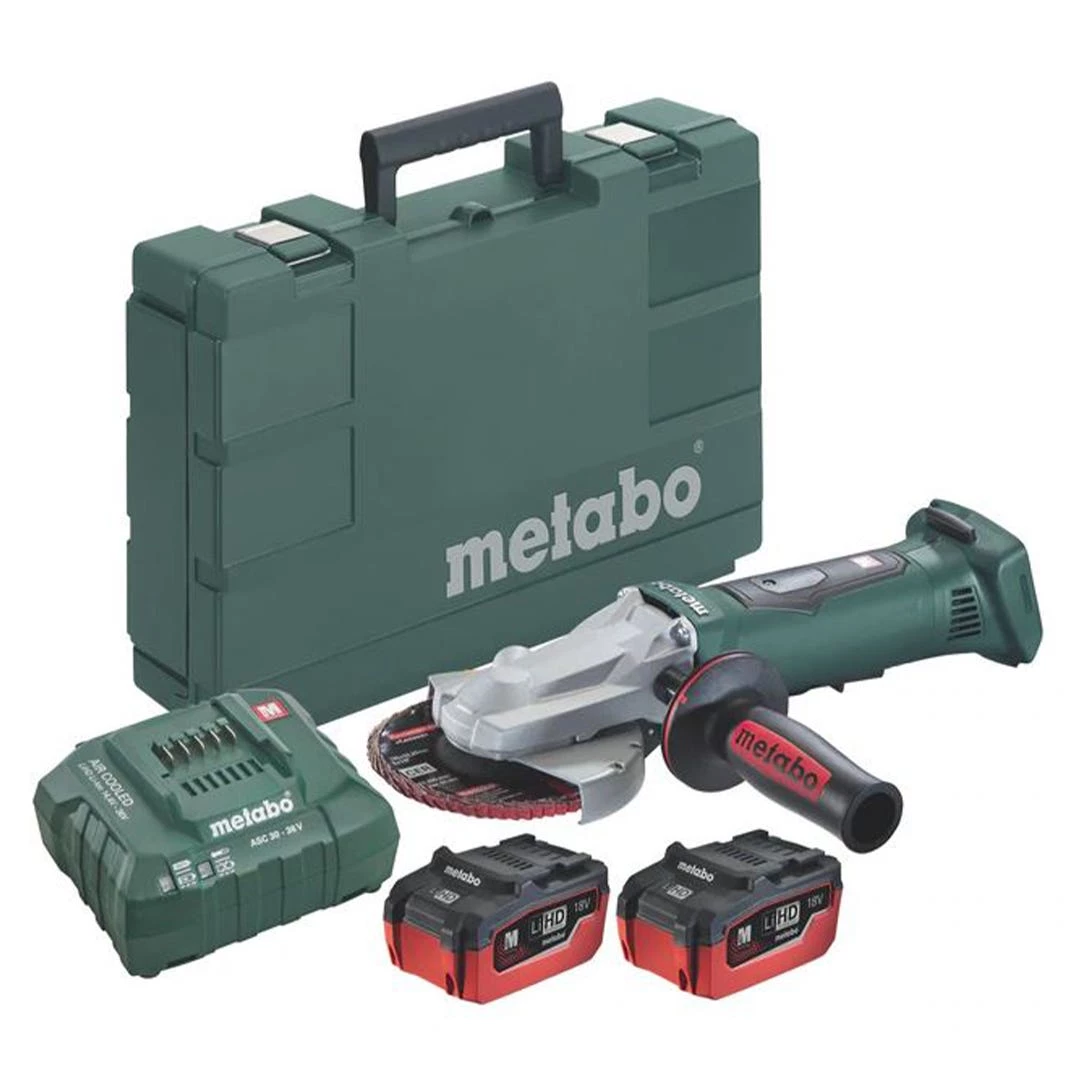 Metabo Cordless 18V 5" Flat Head Angle Grinder 8.0Ah Kit US613070620 1 Metabo Cordless 18V 5" Flat Head Angle Grinder 8.0Ah Kit US613070620