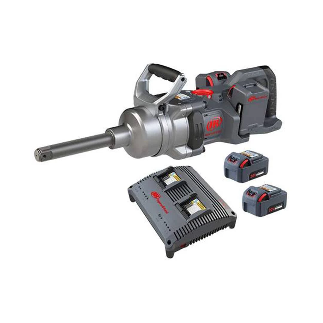 Ingersoll Rand W9000 Series 1" 20V 6" Extended High Torque Cordless Anvil Impact Wrench Kit W9691-K4E 1 Ingersoll Rand W9000 Series 1" 20V 6" Extended High Torque Cordless Anvil Impact Wrench Kit W9691-K4E